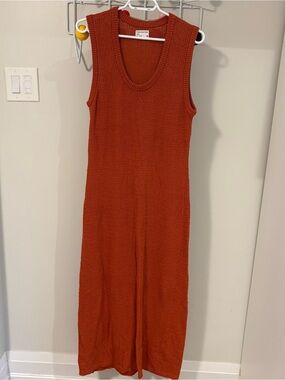 Frank & Oak Knit Maxi Tank Dress - Rust Orange